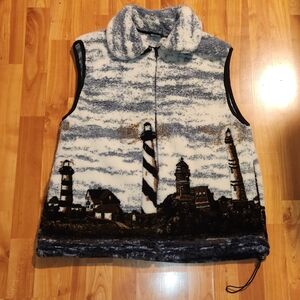 Vintage Mazmania Vest with Lighthouse Design